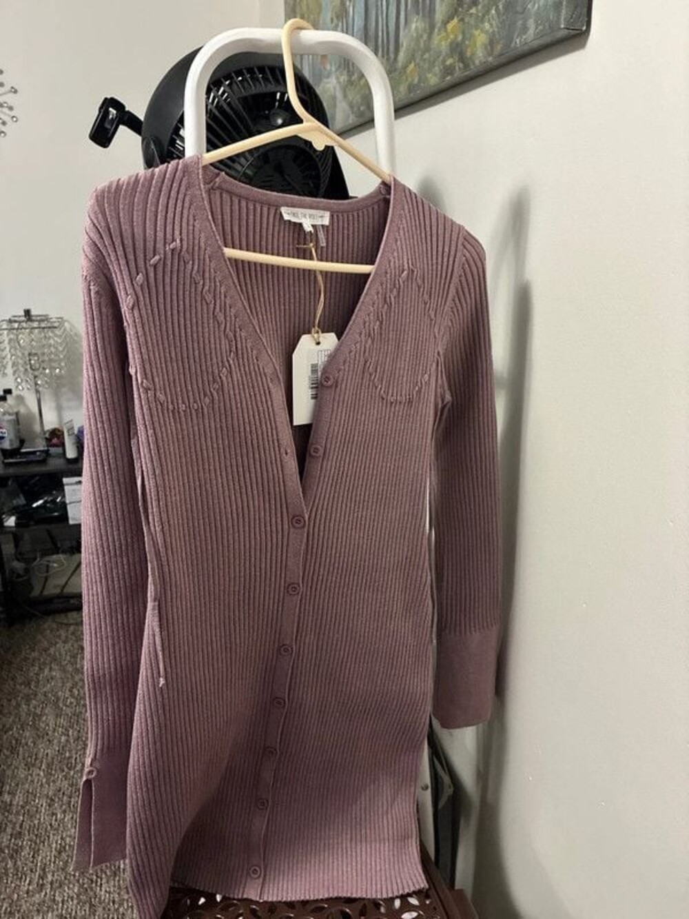 NWT free the roses light purple knit dress or cardigan women’s medium